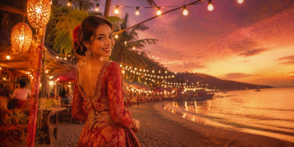Atmosfer kasino malam yang ramai di pasar hiburan Asia